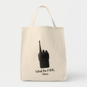 Bolso De Tela Qué m***da Sobre El Icono De Walkie Talkie Funny