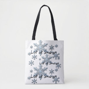Bolso De Tela Que nieve, copo de nieve