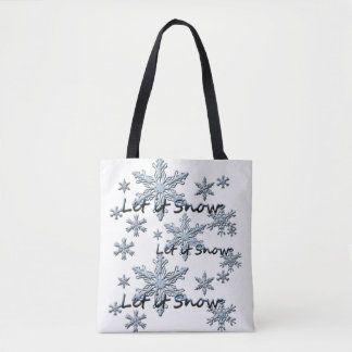 Bolso De Tela Que nieve, copo de nieve