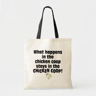 Bolso De Tela Qué sucede en el gallinero de pollo