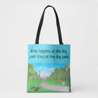 Bolso De Tela Qué sucede en el parque del perro por todo la