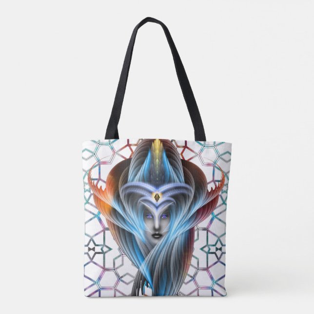 Bolso De Tela Qué Sueños Se Hacen De GeomatCLR Tote Bag (Reverso)