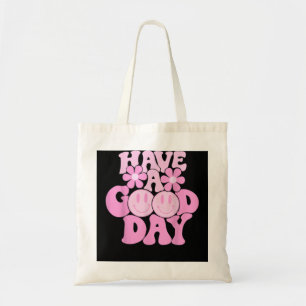 Bolso De Tela Que tengas un buen día sonriente retro cara feliz 