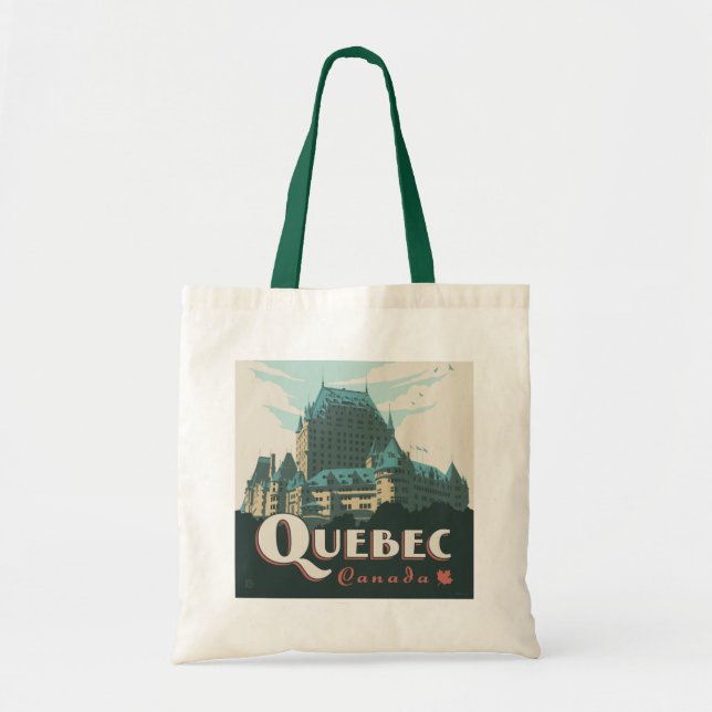 Bolso De Tela Quebec Canadá | Château Frontenac (Frente)