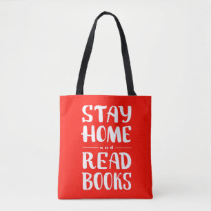 Bolso De Tela Quédate en casa y lee libros