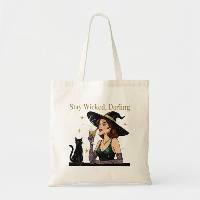 Bolso De Tela "Quédate Malvado, Querido" Tote Bag (Frente)