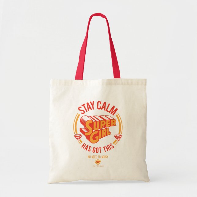 Bolso De Tela Quédate tranquilo Supergirl tiene esto (Frente)