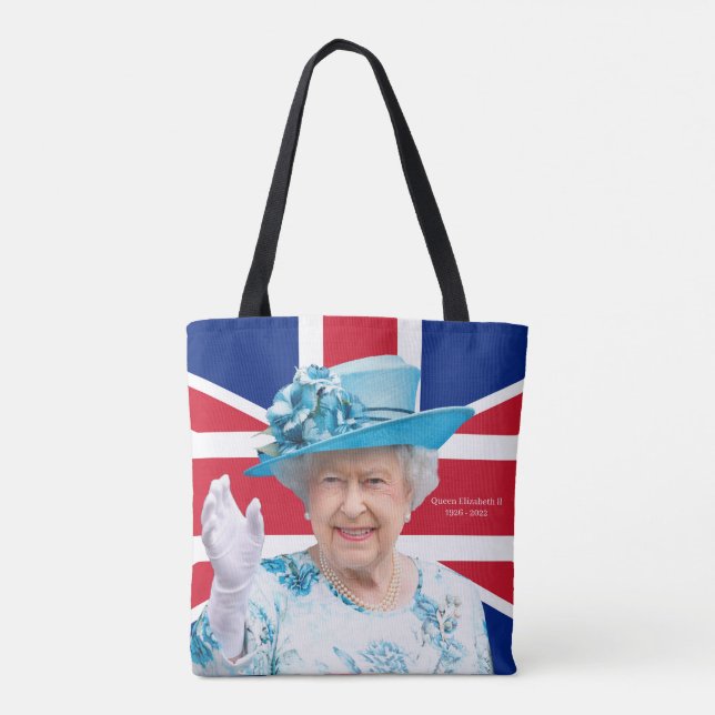 Bolso De Tela Queen Elizabeth ll (Reverso)