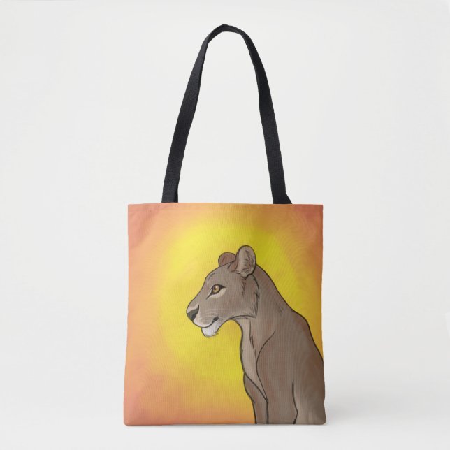 Bolso De Tela Queen Lioness (Anverso)