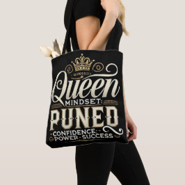 Bolso De Tela Queen Mindset – Tuned for Confidence Tote