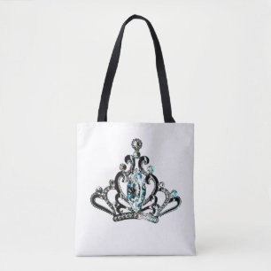 Bolso De Tela "Queen" Tiara Tote Bag