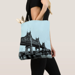 Bolso De Tela Queensboro Bridge Nautical Ocean Beach