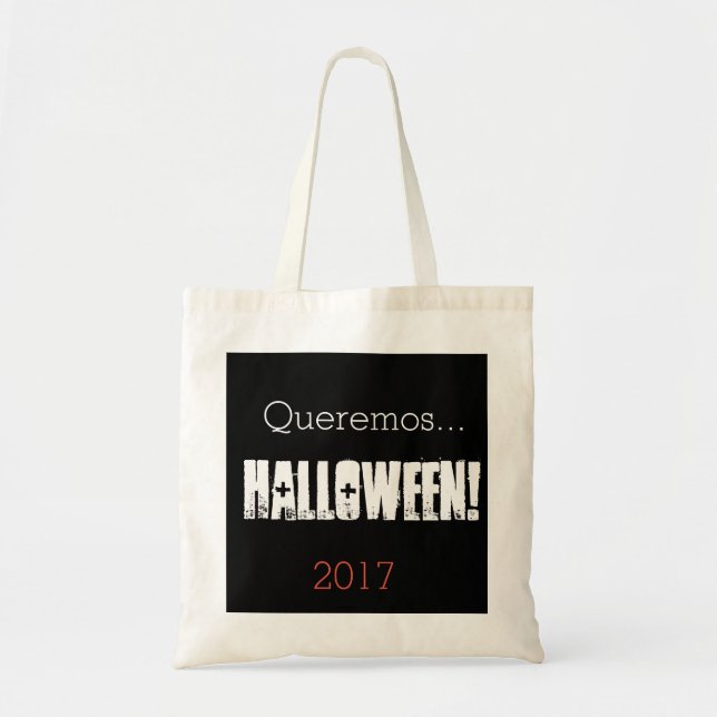 BOLSO DE TELA QUEREMOS HALLOWEEN 2017 (Frente)