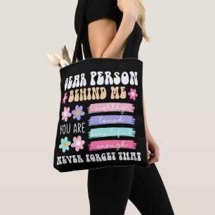 Bolso De Tela Querida Persona Detrás De Mí Frase Inspiradora 