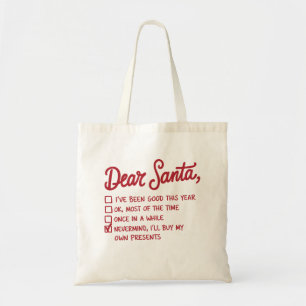 Bolso De Tela Querido Santa - Diseño de Navidad