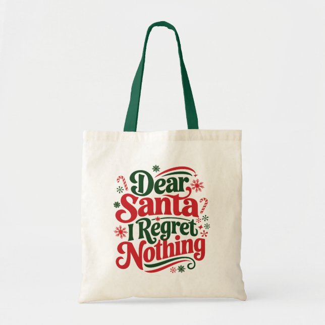 Bolso De Tela Querido Santa I, no lamento nada (Frente)
