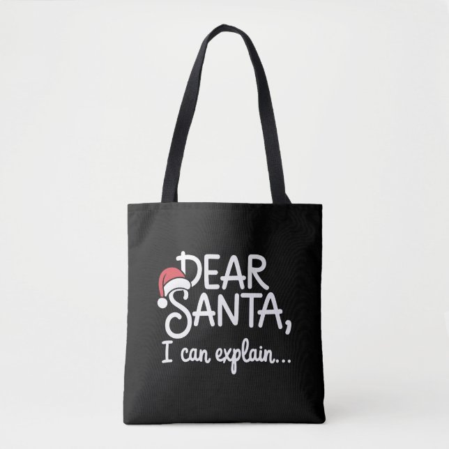 Bolso De Tela Querido Santa I puedo explicar el Fiesta de Navida (Anverso)