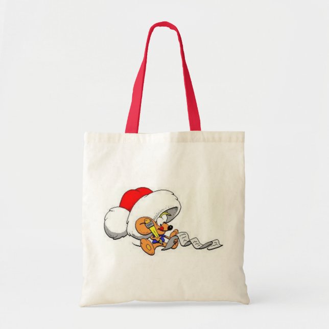 Bolso De Tela Querido Santa Mouse (Frente)