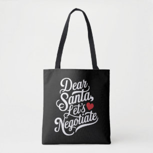Bolso De Tela Querido Santa Negociemos el regalo de los Navidade