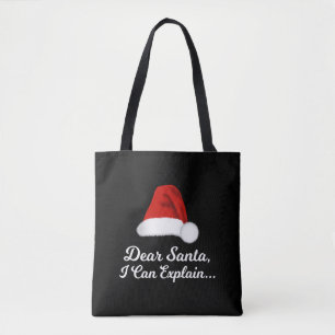 Bolso De Tela Querido Santa, puedo explicar lo gracioso