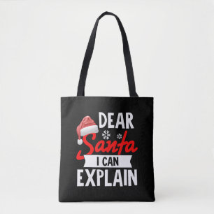 Bolso De Tela Querido Santa, puedo explicarlo