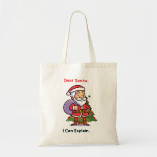 Bolso De Tela Querido Santa, puedo explicarlo - Navidades divert