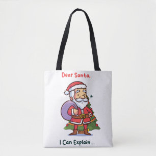 Bolso De Tela Querido Santa, puedo explicarlo - Navidades divert