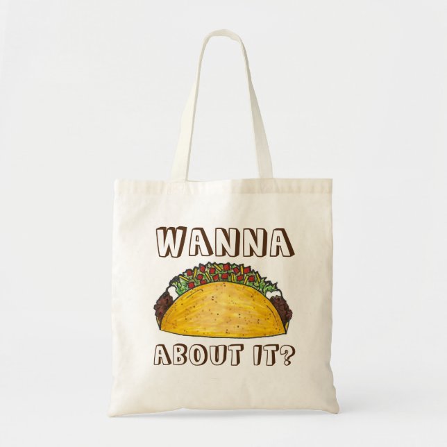 Bolso De Tela ¿Quieres Hablar De Eso? Tote Taco (Frente)