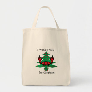 Bolso De Tela Quiero un cangrejo para el navidad