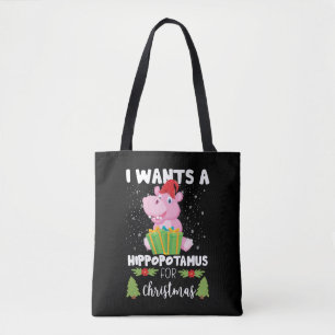 Bolso De Tela Quiero Un Hipopótamo Para Los Navidades