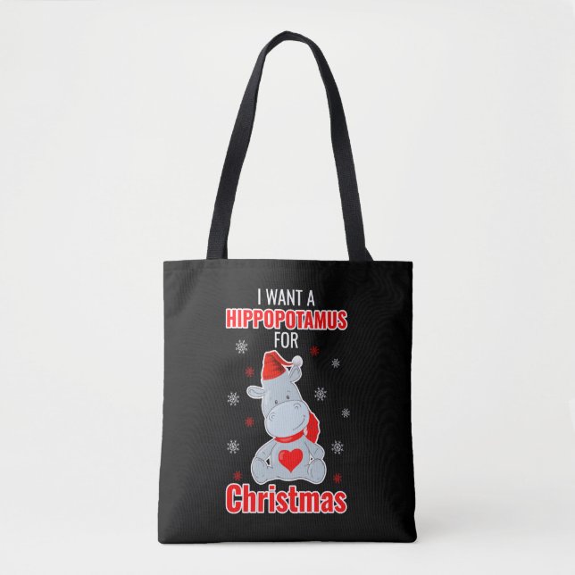Bolso De Tela Quiero Un Hipopótamo Para Los Navidades - Xmas Hip (Anverso)