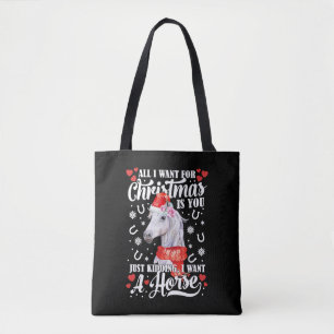 Bolso De Tela Quiero una camiseta de caballos Navidades