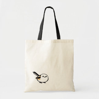 Bolso De Tela Quiet Minimal Long-Tailed Tit Illustration