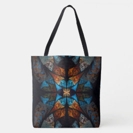 Bolso De Tela Quilted Star Abstract in Blues