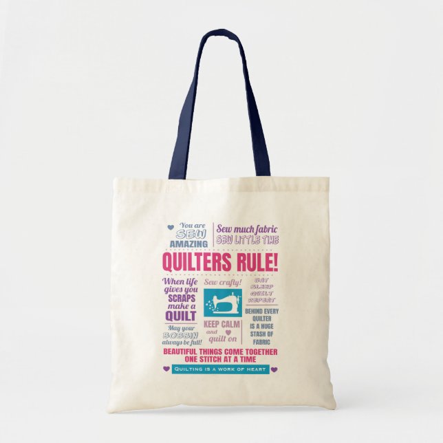Bolso De Tela Quilters Rule Quilting (Frente)