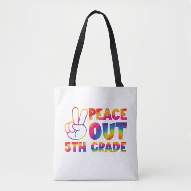 Bolso De Tela Quinto Grado de tinte de amarre del día pasado 5º  (Anverso)