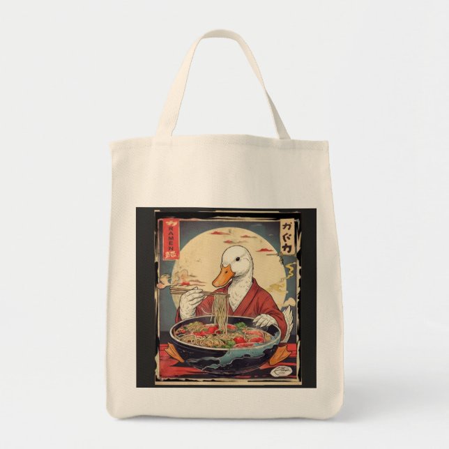 Bolso De Tela Quirky Duck Ramen Lover for anime lovers (Frente)