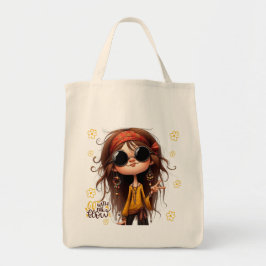 Bolso De Tela Quirky Hippie Lady Flow Tote Bag