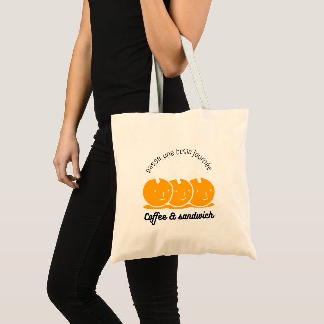Bolso De Tela Quirky Naranja Trio Funny (Anverso (producto))