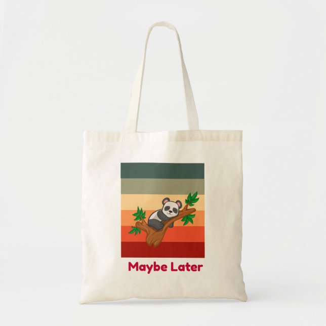 Bolso De Tela Quizás más tarde Cute Panda (Frente)