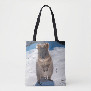 Bolso De Tela Quokka feliz en la playa Australia