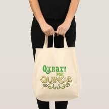 Qurazy para Quinoa © - Funny Quinoa Slogan Tote Ba