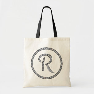 Bolso De Tela R monogram bling tote bag