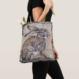 Bolso De Tela Rabbit Hare Jackrabbit Tile Look Tote Bag