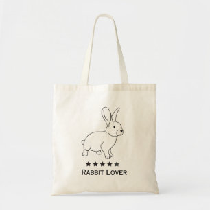 Bolso De Tela Rabbit Lover, diseño simple