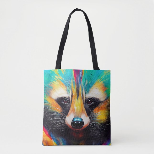 Bolso De Tela Raccoon Animal Discovery Adventure Nature Planet (Anverso)