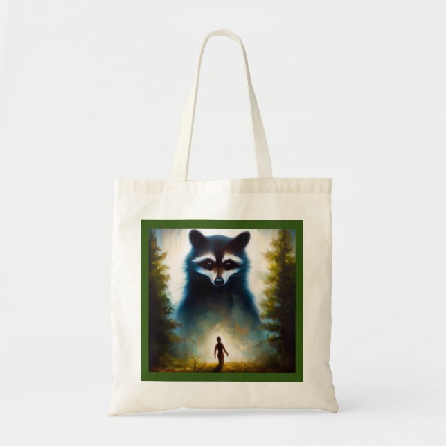 Bolso De Tela Raccoon de animales espirituales 2 (Frente)