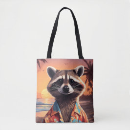Bolso De Tela Raccoon Holiday