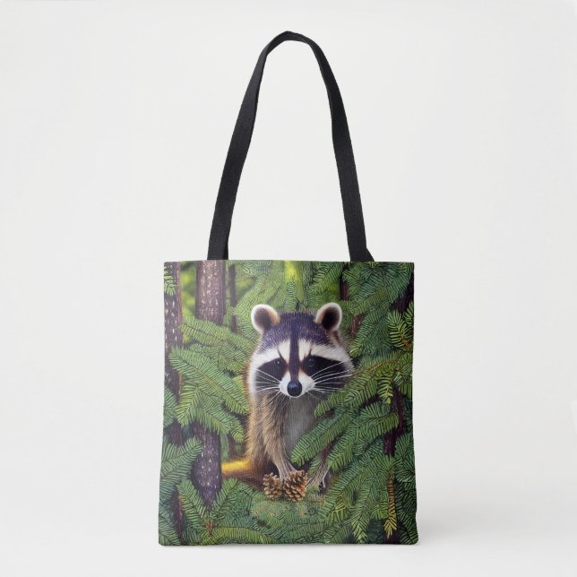 Bolso De Tela Raccoon silvestre Little Woodland (Anverso)