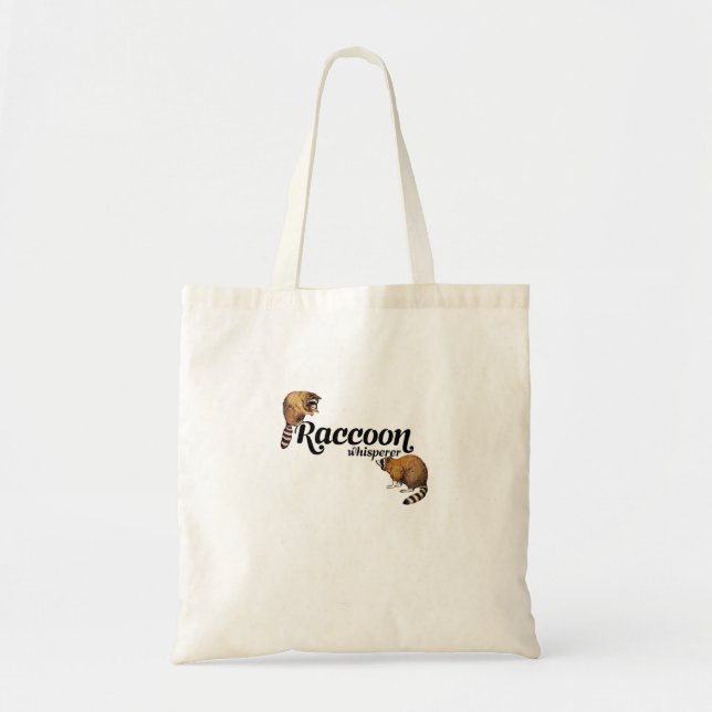 Bolso De Tela Raccoon Whisperer Cute Raccoon Lover Racoon Regalo (Frente)
